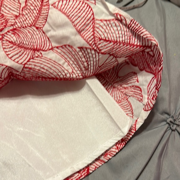 Floral Red and White  Dress - Picture 3 of 6